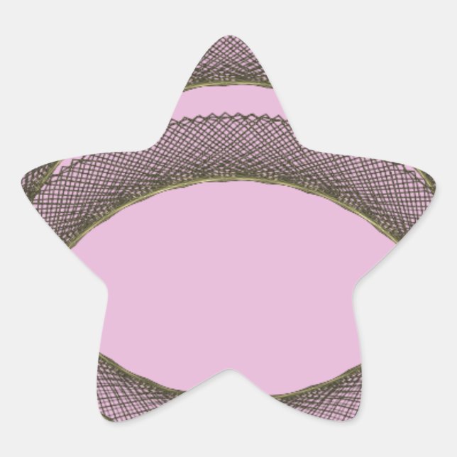 overlapping circles in purple background abstract star sticker (Front)