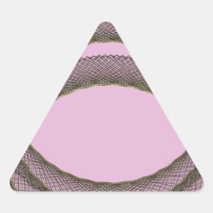 overlapping circles in purple background abstract triangle sticker