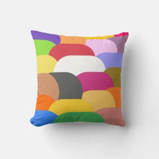 Overlapping circles scales pattern  throw pillow