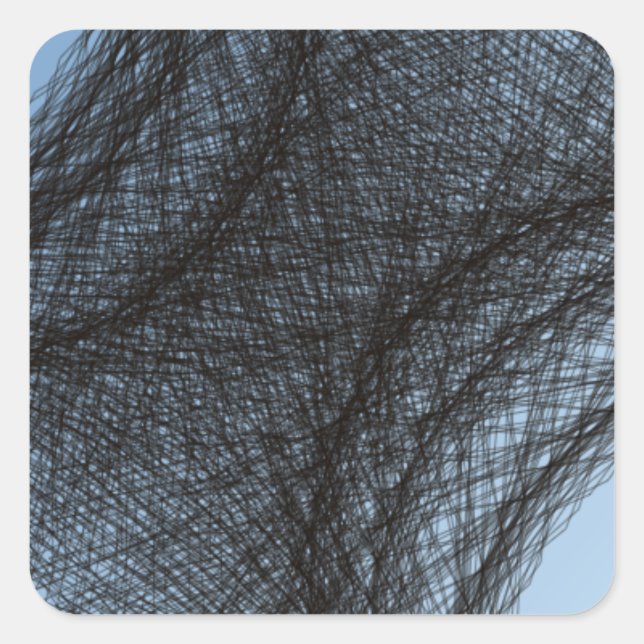 overlapping dark circles square sticker (Front)