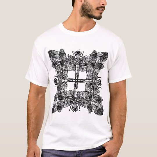 Overlapping Dragonflies Squared T-Shirt