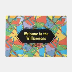 Overlapping Flutes Doormat