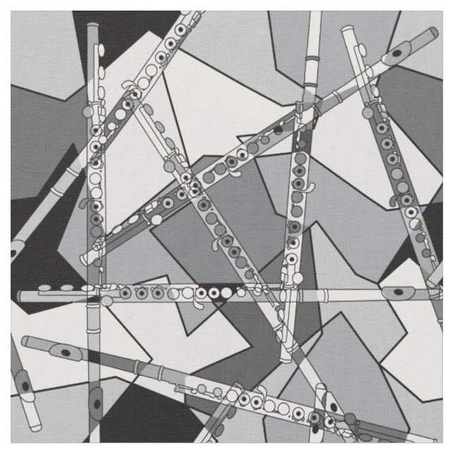 Overlapping Flutes Fabric (Close Up)