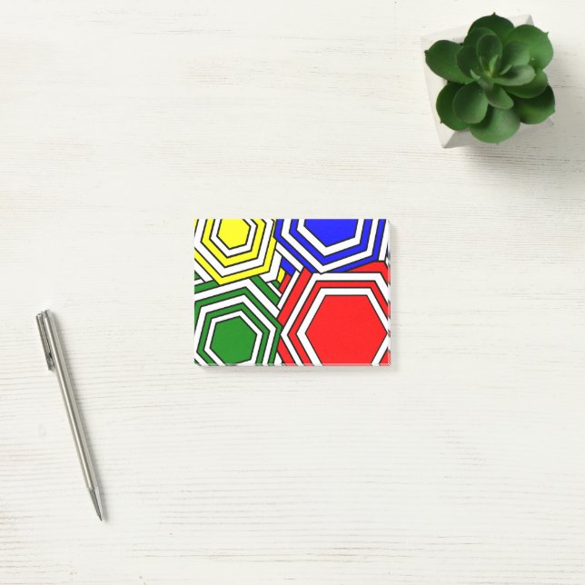 Overlapping Hexagons  Post-it Notes (Office)