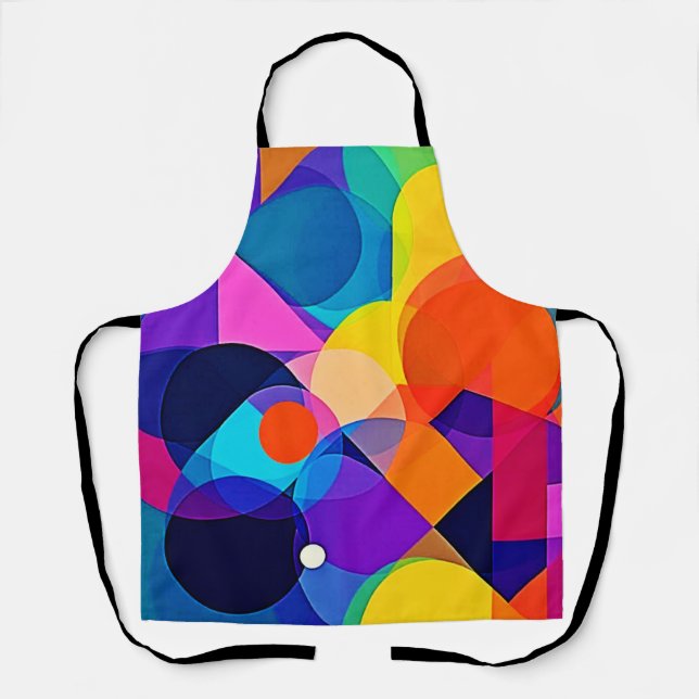 Overlapping Hues: Abstract Fusion Apron (Front)