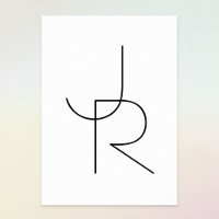 Overlapping Initials | Black On White