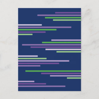 Overlapping Lines 2 Abstract Design Postcard