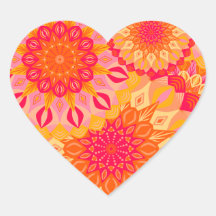Overlapping Mandala Orange Pink Yellow