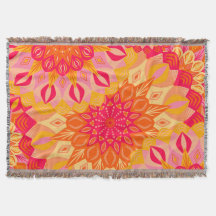 Overlapping Mandala Orange Pink Yellow