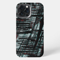 Overlapping narrow, linear cutouts intersecting on