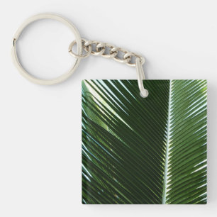 Overlapping Palm Fronds Tropical Green Abstract