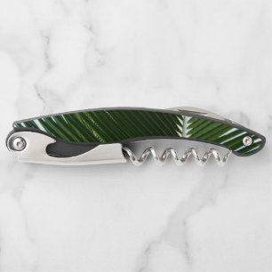 Overlapping Palm Fronds Tropical Green Abstract Corkscrew