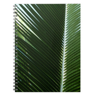 Overlapping Palm Fronds Tropical Green Abstract Notebook