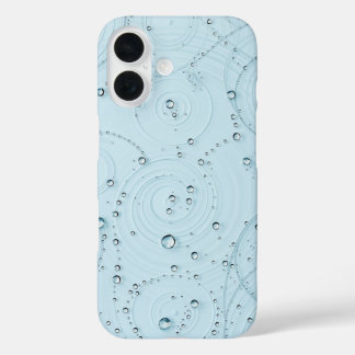Overlapping Raindrop Ripple Pattern  iPhone 16 Case