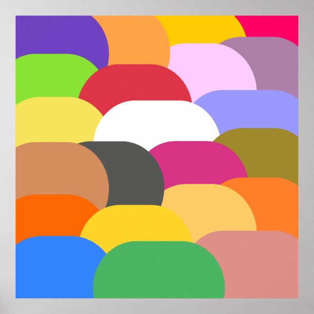 Overlapping scales circles pattern  poster (Front)