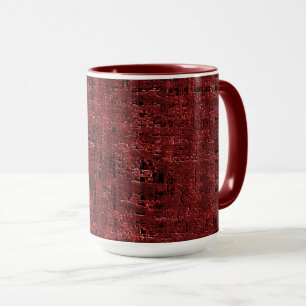 Overlapping small red squares mug