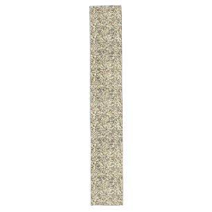 Overlapping small squares, tones of brown to beige long table runner