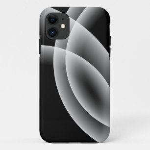 Overlapping Spheres - Black iPhone Case