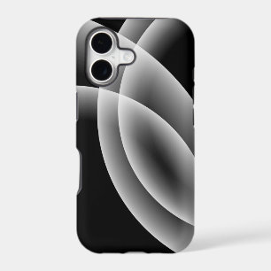 Overlapping Spheres - Black iPhone Case