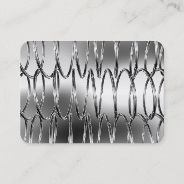 Overlapping Springs B&W Business Card (Front)