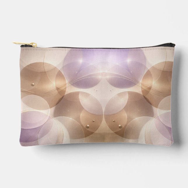 Overlapping translucent circles AI art  Accessory Pouch (Front)