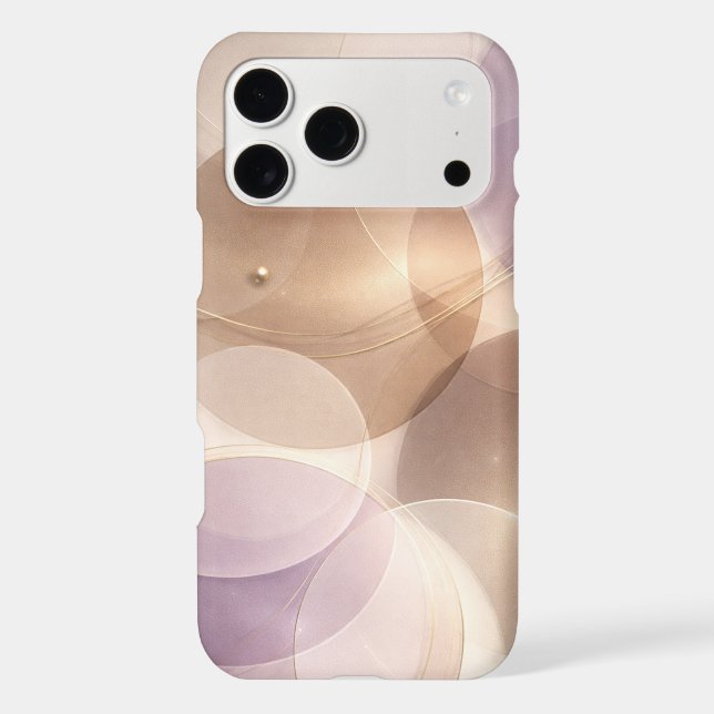Overlapping translucent circles AI art iphone case (Back)