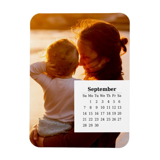 Overlay Calendar September 2025 Magnet (Vertical)