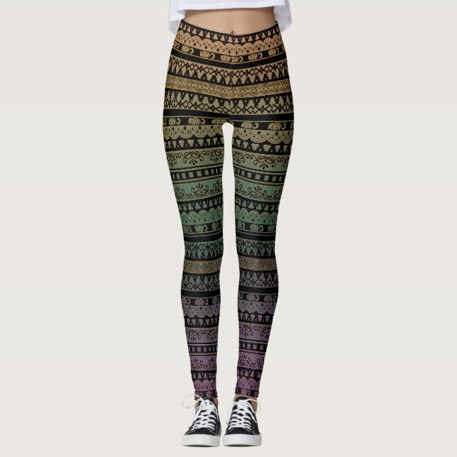 Overlay of Lace Leggings (Front)