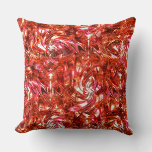 Overlay of red spots with slight rust tone throw pillow