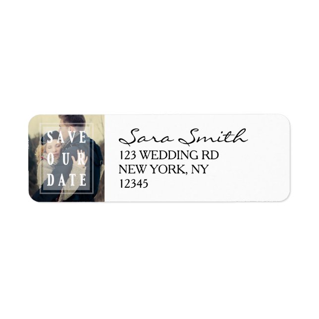 Overlay | Photo Save the Date Address Labels (Front)