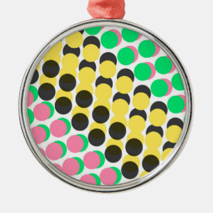 Overlayed Dots Metal Ornament