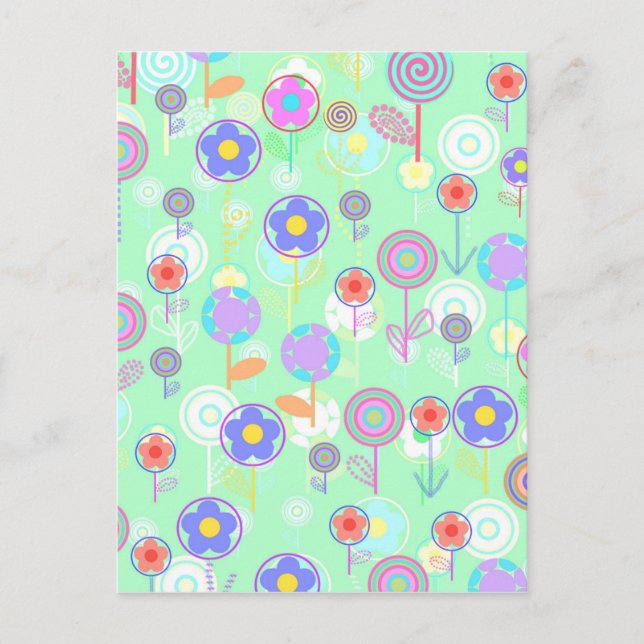 Overlayer Flowers Postcard (Front)
