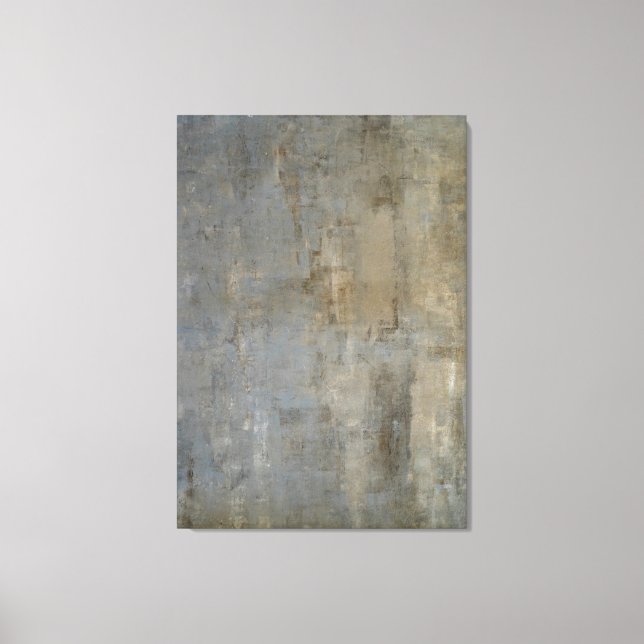 'Overlooked' Neutral Abstract Art Canvas Print (Front)