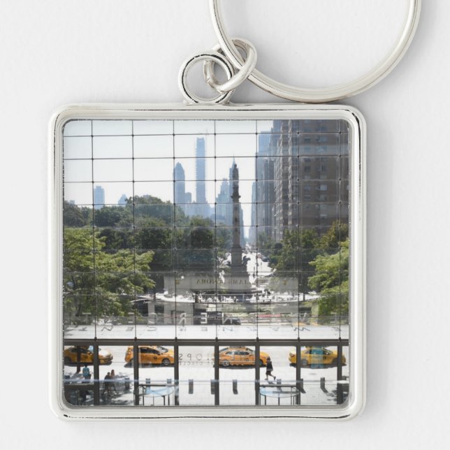 Overlooking Columbus Circle New York City Photo Keychain (Front)