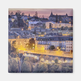 Overlooking Fribourg in the early evening Magnet