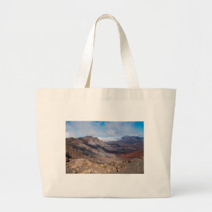 overlooking haleakala crater from rim large tote bag