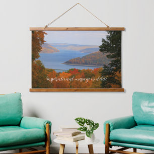 Overlooking Kinzua Lake Rustic Scenic Decorative Hanging Tapestry