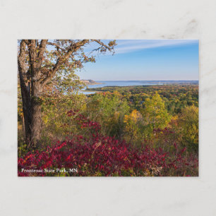 overlooking lake pepin from frontenac state park postcard