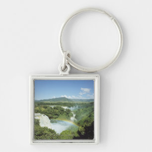 Overlooking scenic Iguazu Falls in South America Keychain