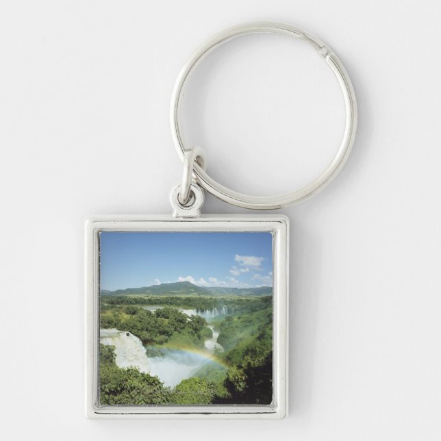 Overlooking scenic Iguazu Falls in South America Keychain (Front)