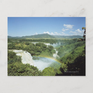 Overlooking scenic Iguazu Falls in South America Postcard