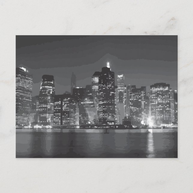 Overlooking the Bay City Postcard (Front)