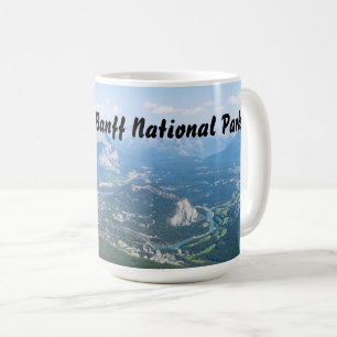 Overlooking the town of Banff Coffee Mug