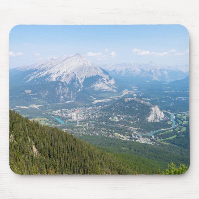 Overlooking the town of Banff Mouse Pad (Front)