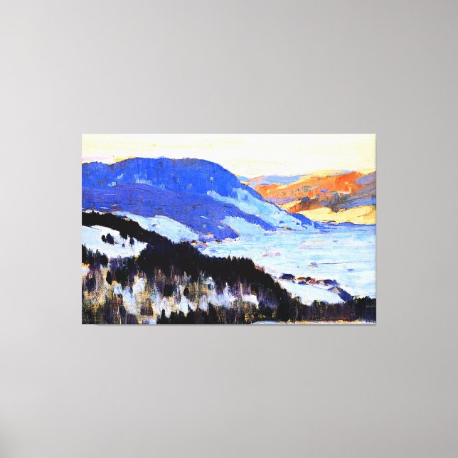 Overlooking the Valley of the Gouffre, Charlevoix Canvas Print (Front)