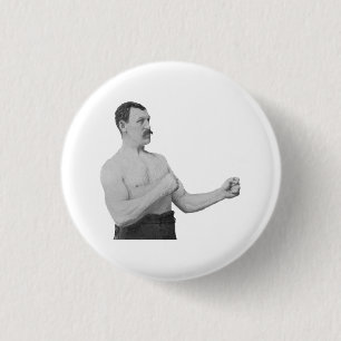 Overly Manly Man Meme 1 Inch Round Button