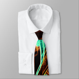 Overly twisted tapes aquamarine and coffee grooves tie