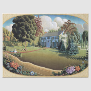 Overmantle Decoration by Grant Wood Tissue Paper