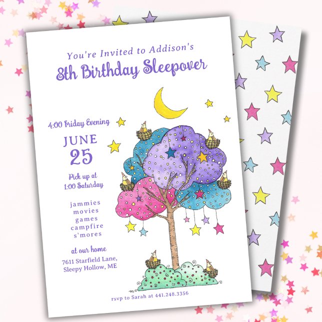 Overnight Sleepover Birthday Slumber Party Invitation (Creator Uploaded)