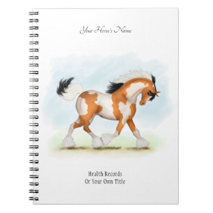 Overo Gypsy Personnalisé Cheval Journal du proprié